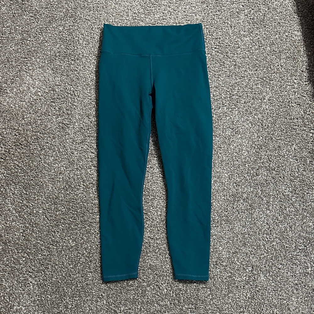 Fabletics Powerhold Teal Crop Leggings